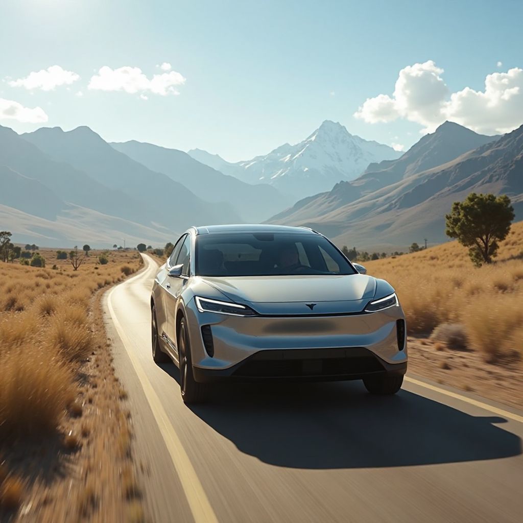 SUV eléctrico en entorno natural