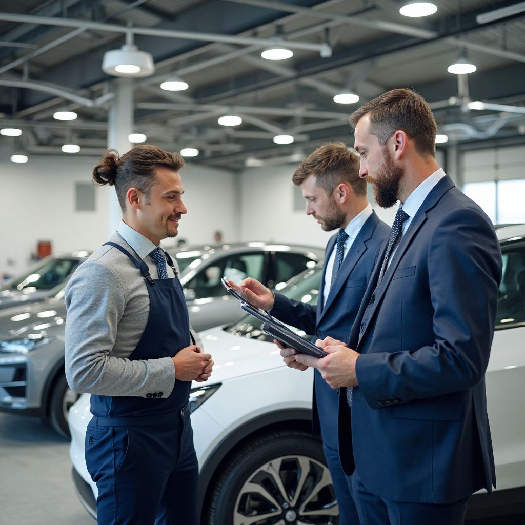 Equipo de expertos en vehículos eléctricos